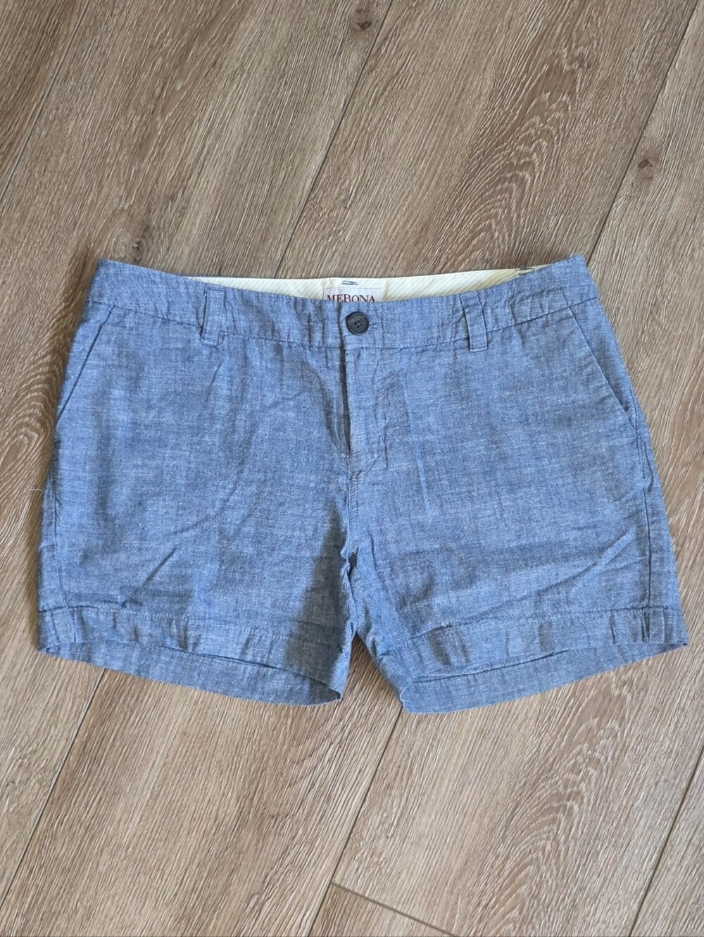 Merona Chambray Blue Flat-Front Women’s Shorts